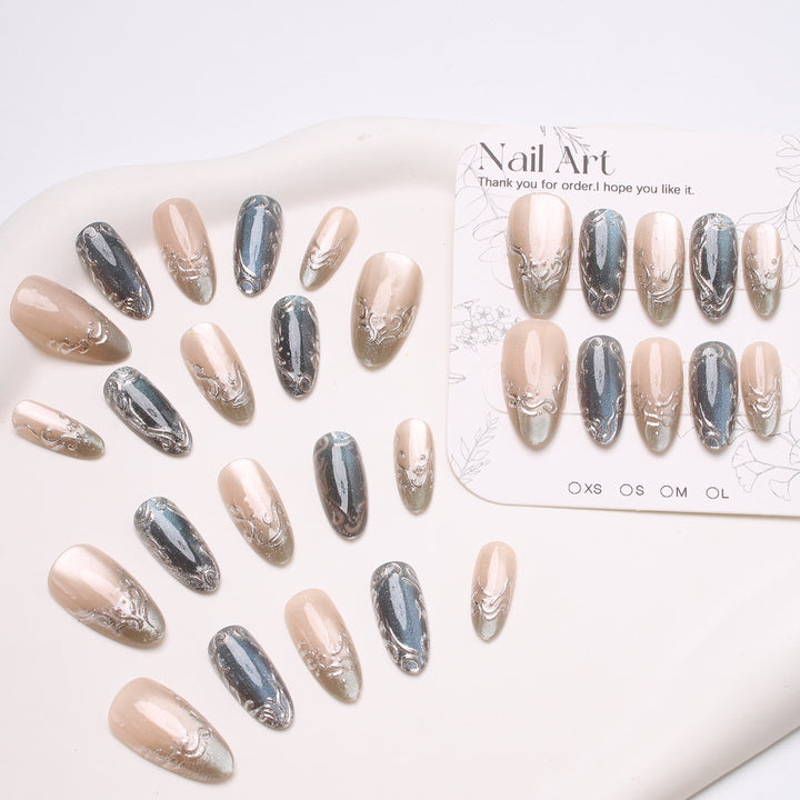 Elegant Glittering Press-On Nails Bowlift
