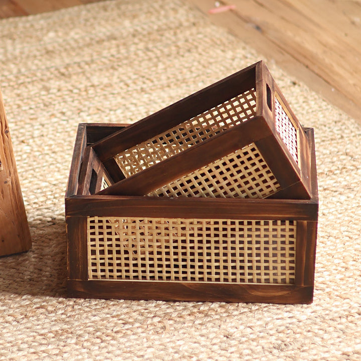 High-quality storage basket made of natural material Bowlift