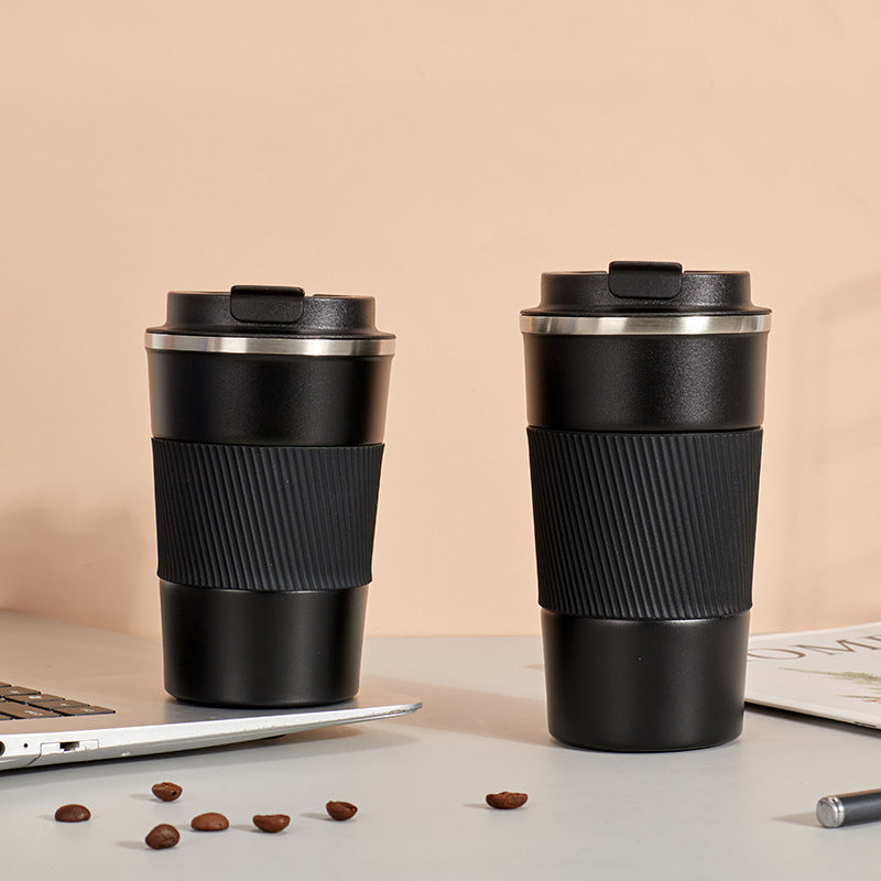 Insulated Stainless Steel Travel Coffee Tumbler with Leakproof Lid and Carry Strap Bowlift