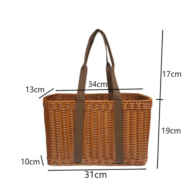 Handwoven Decorative Market Basket Bowlift