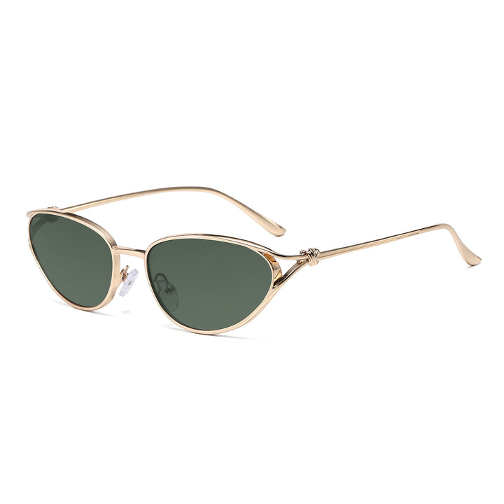 Cat-Eye Sunglasses with Elegant Metallic Accents Bowlift