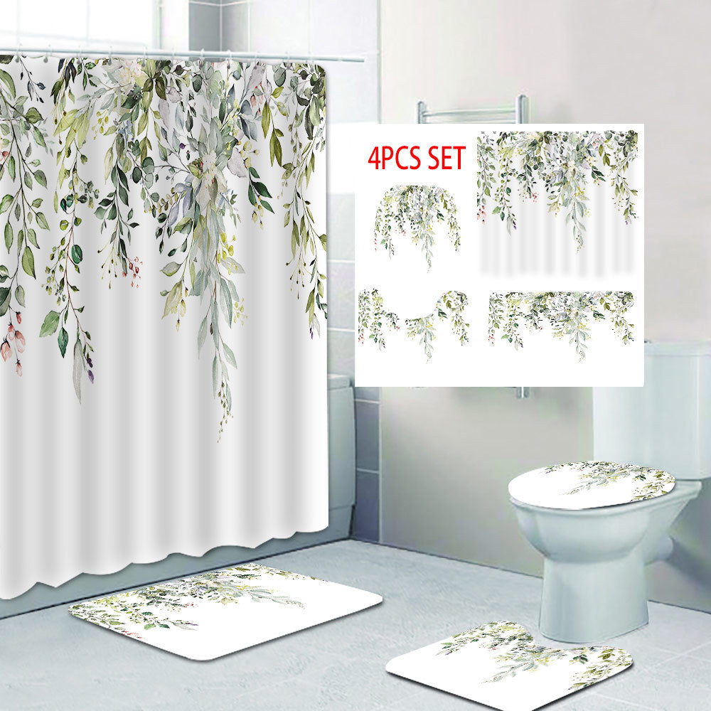 Artistic Floral Shower Curtain Bowlift
