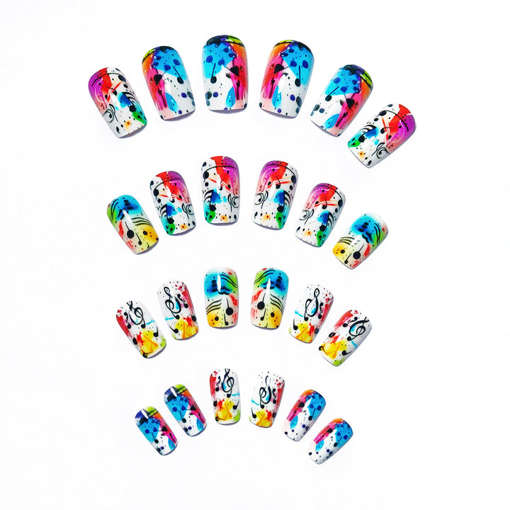 Creative Art Nails with Musical Design Bowlift