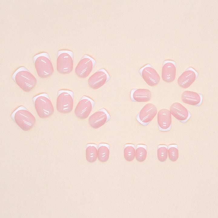 French Tip Press-On Nail Set Bowlift