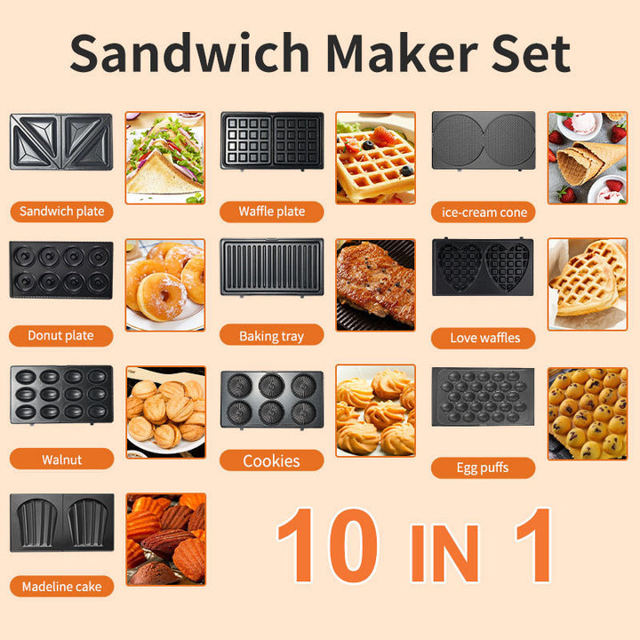 Multi-Function Sandwich and Snack Maker Bowlift