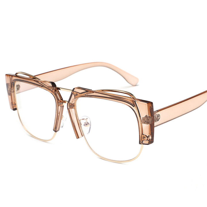 Women Fashion Square Sunglasses with Unique Chain Design Bowlift