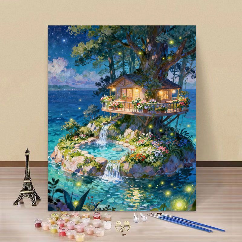 Dreamy Fantasy Landscape Paint by Numbers Kit Bowlift