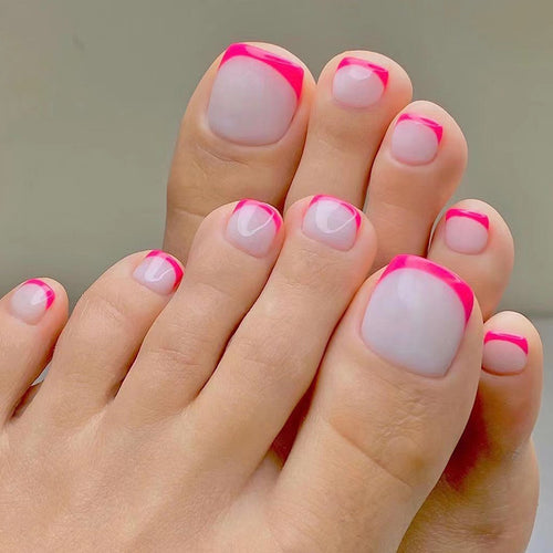 Artful foot nail design with modern color accents Bowlift
