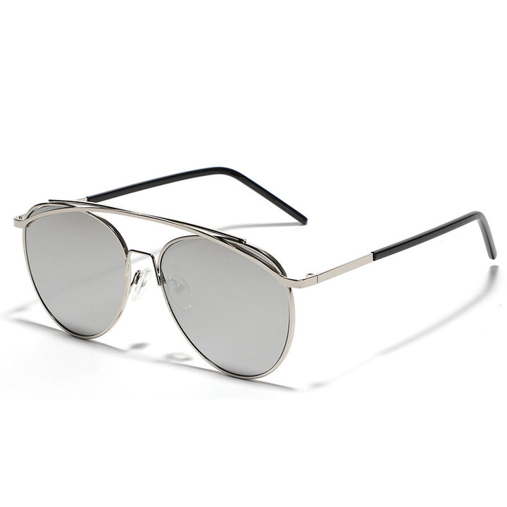 Women's Aviator Sunglasses with Elegant Metal Frame Bowlift