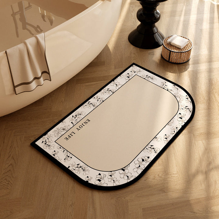 Vintage Patterned Bathroom Mat Bowlift