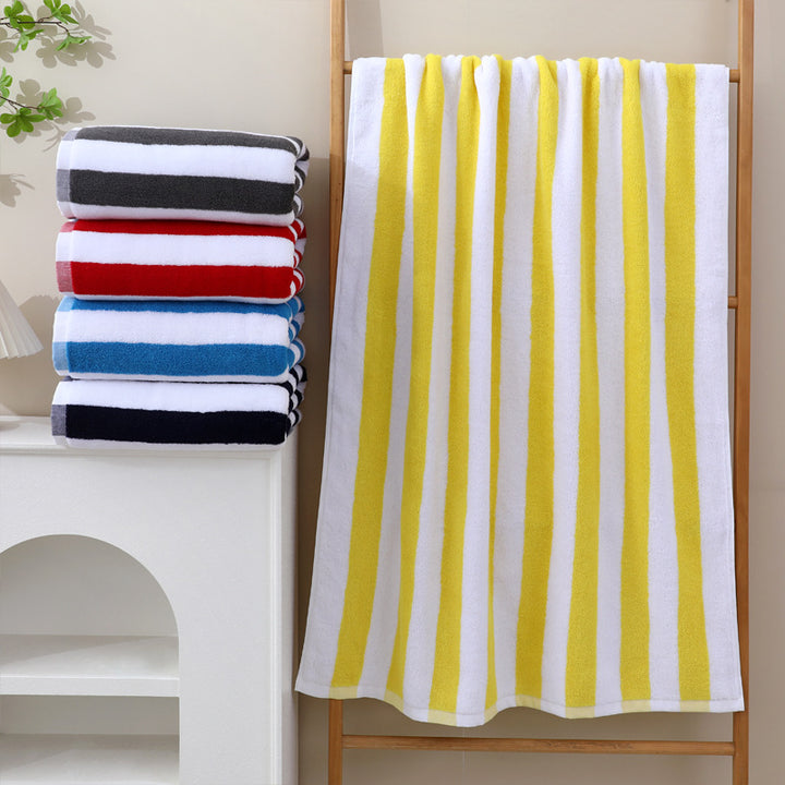 High-quality terry bath towel with intense stripe pattern Bowlift