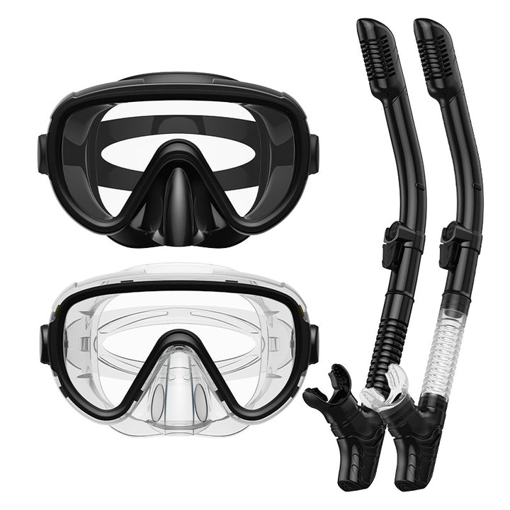 Premium dive mask with anti-fog function and flexible breathing tube Bowlift