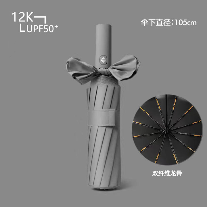 Women's compact and wind-resistant umbrella with UV protection technology Bowlift
