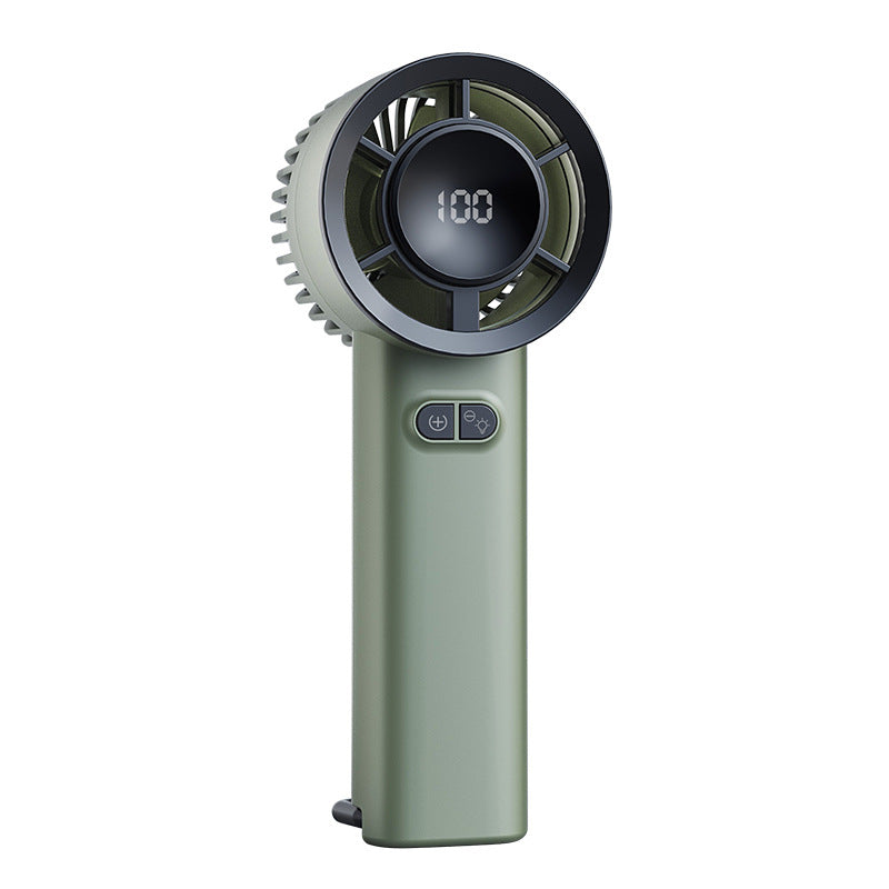 Women Portable Hand Fan with Digital Display Bowlift