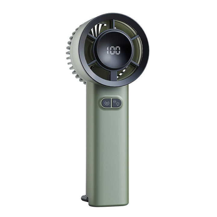 Women Portable Hand Fan with Digital Display Bowlift