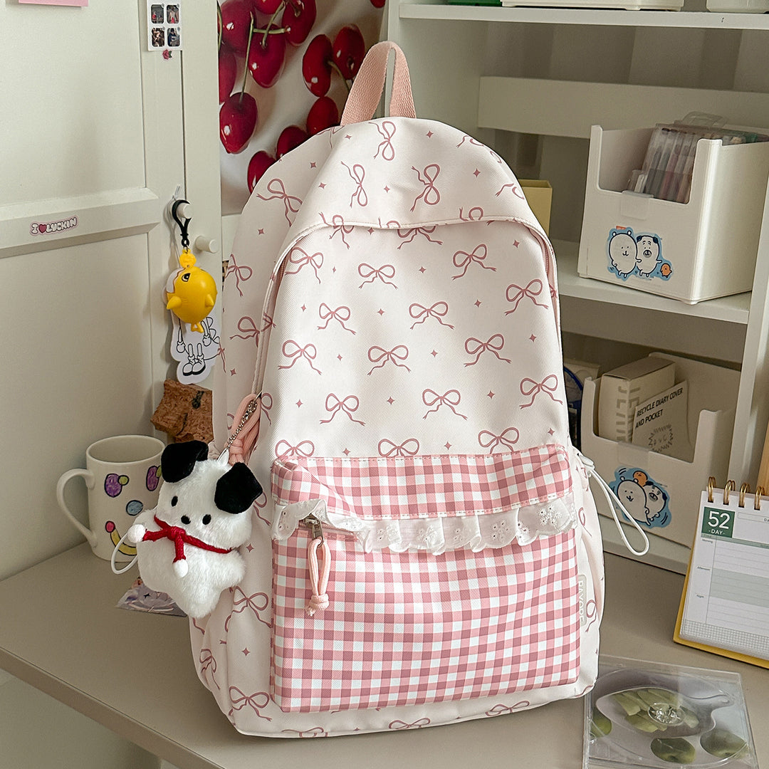 Cute Character-Embellished School Backpack