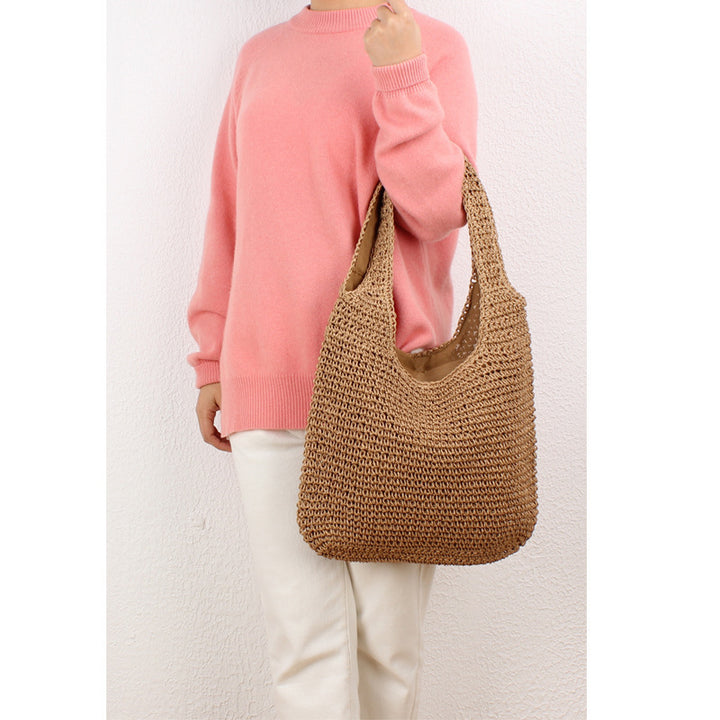 Hand-knotted tote bag made of natural material Bowlift
