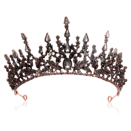 Women Elegant Tiara with Sparkling Crystals Bowlift