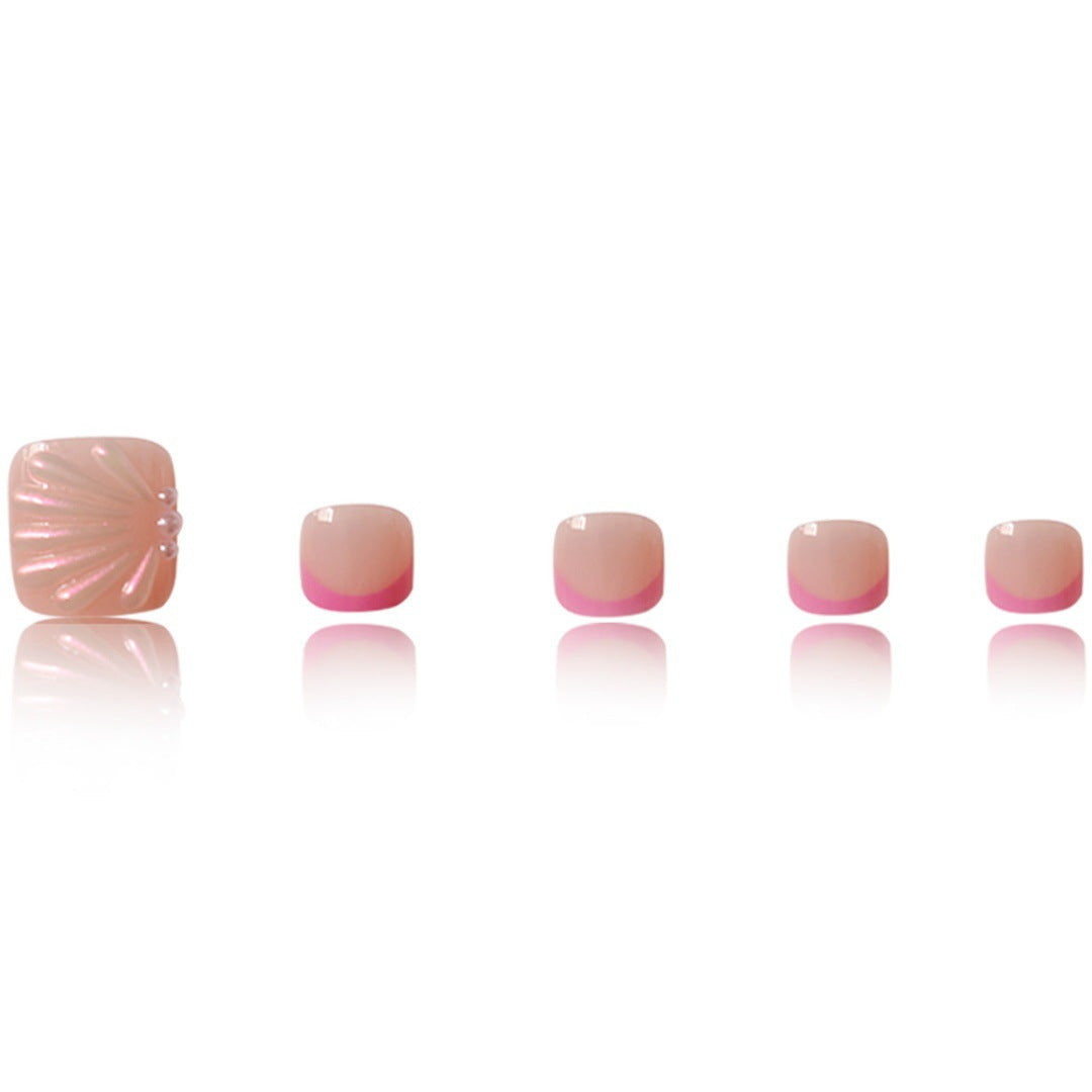 Artistic Press-On Toe Nail Art Extensions Bowlift