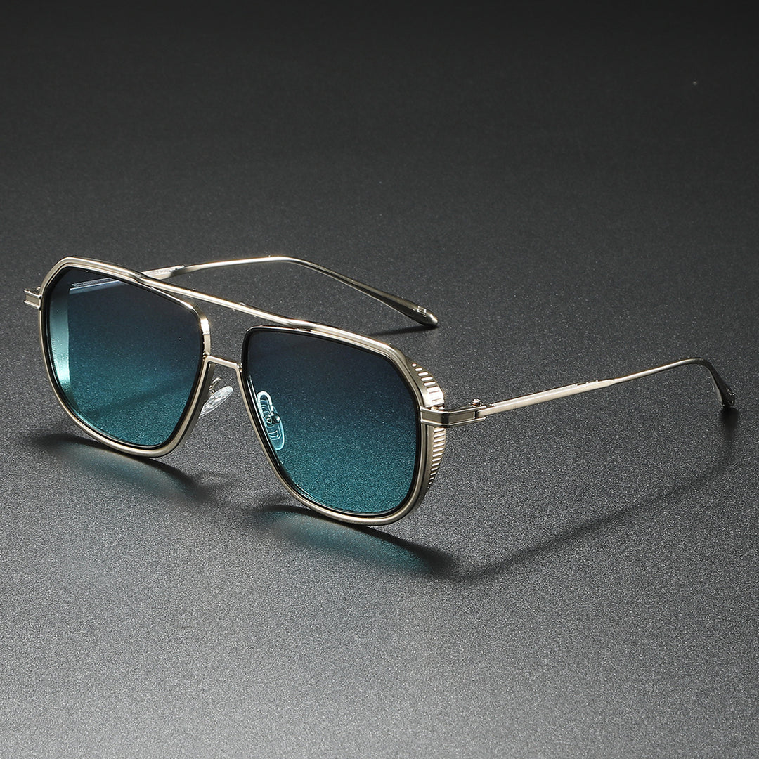 Women's Elegant Sunglasses with Angular Metal Frame Bowlift
