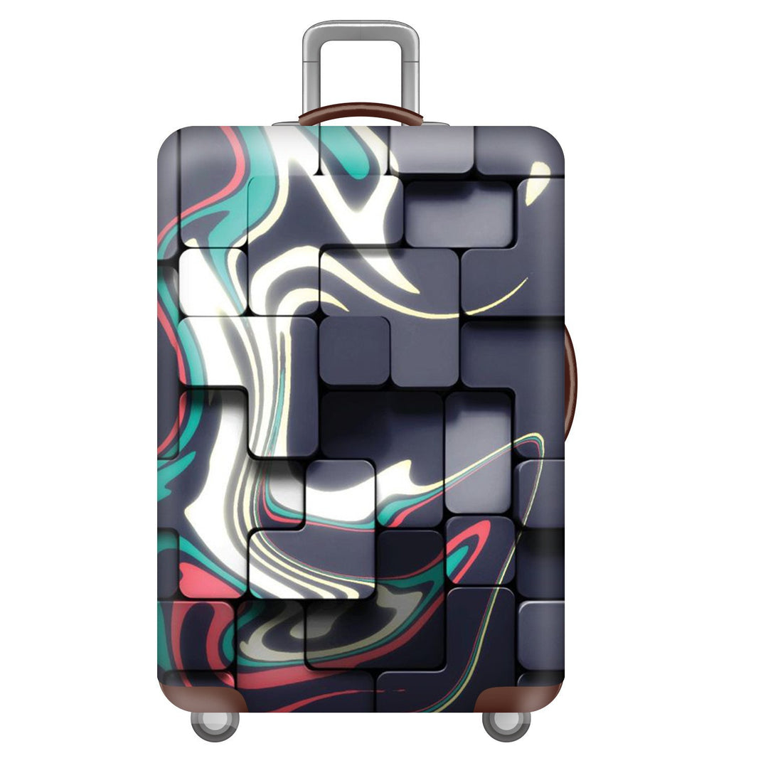 Unisex nan elastic suitcase cover with three-dimensional honeycomb pattern, shock-absorbing stretch protection cover for trolley with zipper Bowlift