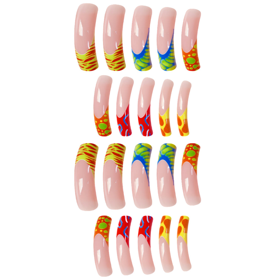 Artistic Abstract Design Press-On Nails Bowlift