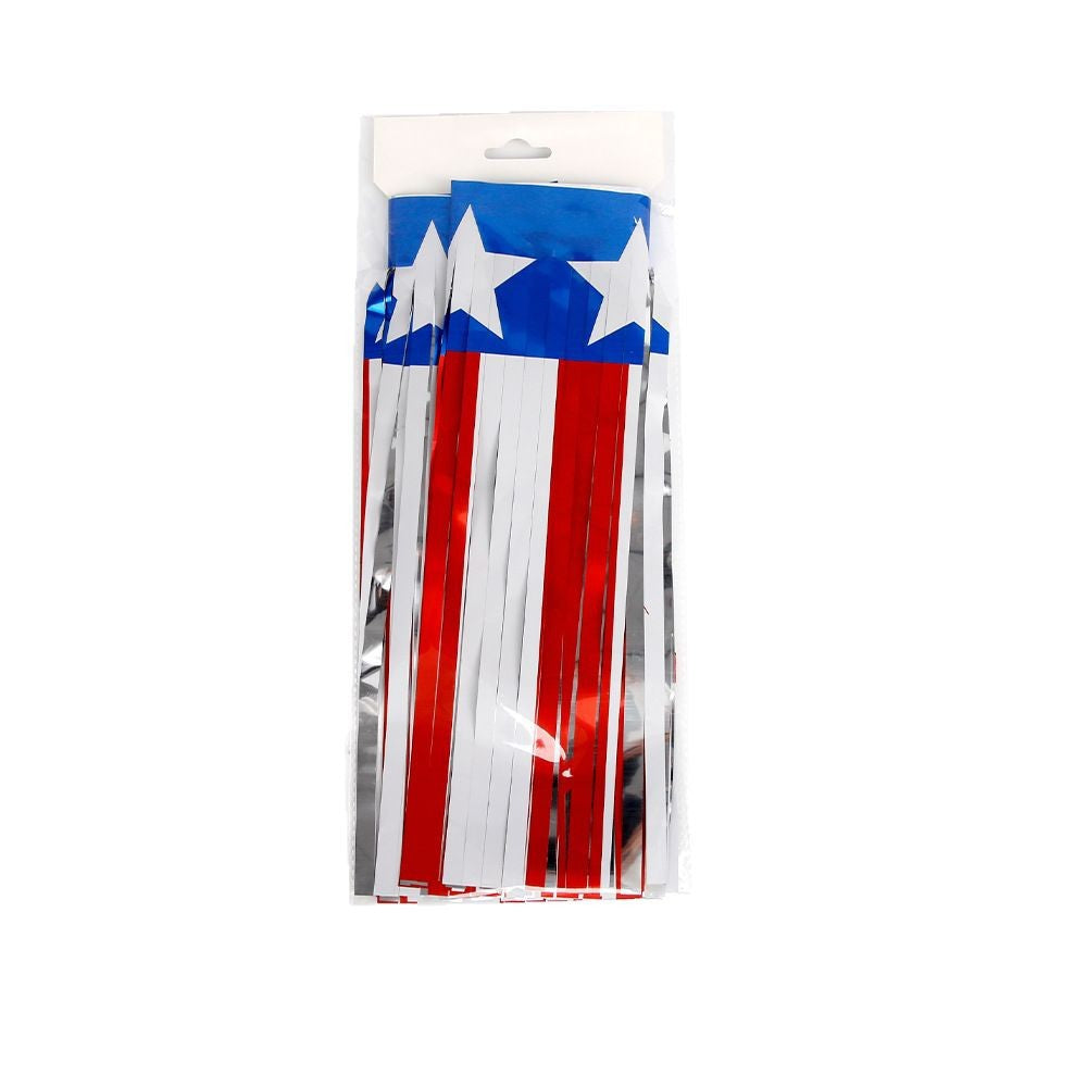 Unisex decorative fringe border made of paper with star banner and elongated hanging strips Bowlift