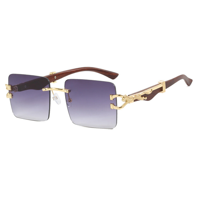 Ladies elegant square sunglasses with high-quality wooden frame Bowlift