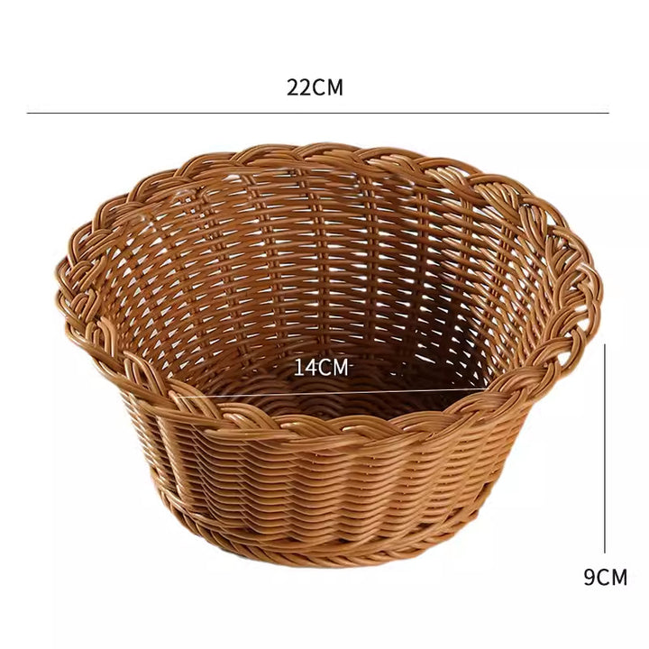 Unisex round braided storage basket Bowlift