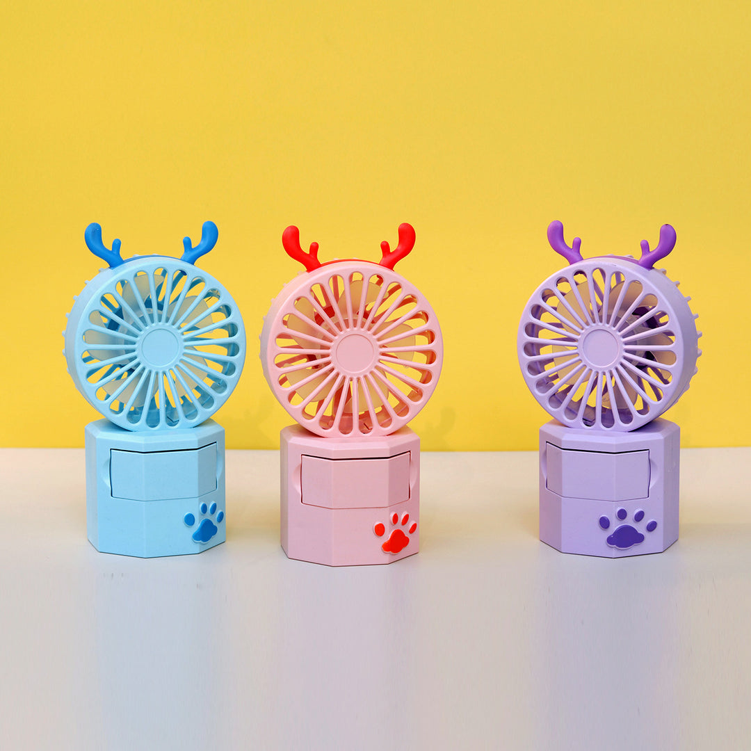 Unisex Portable Mini Fan with Animal Ears and USB Connection Bowlift