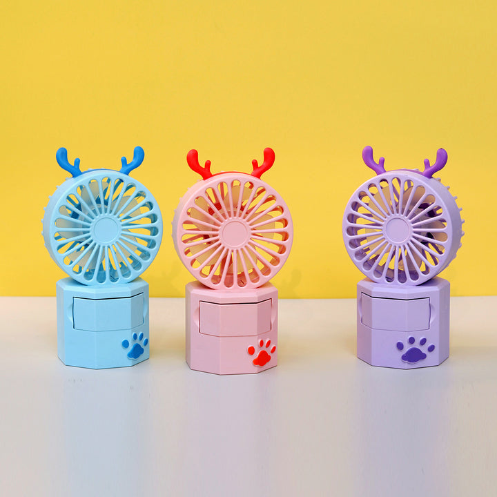 Unisex Portable Mini Fan with Animal Ears and USB Connection Bowlift