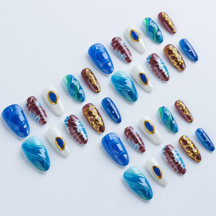 Artistic Press-On Nail Set Bowlift 1787542748