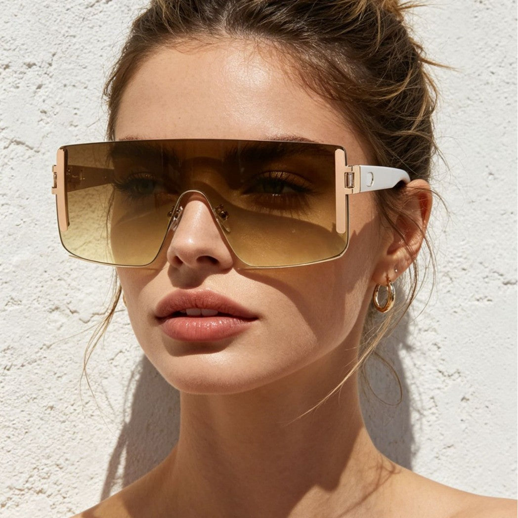 Ladies oversized sunglasses with modern futuristic design Bowlift