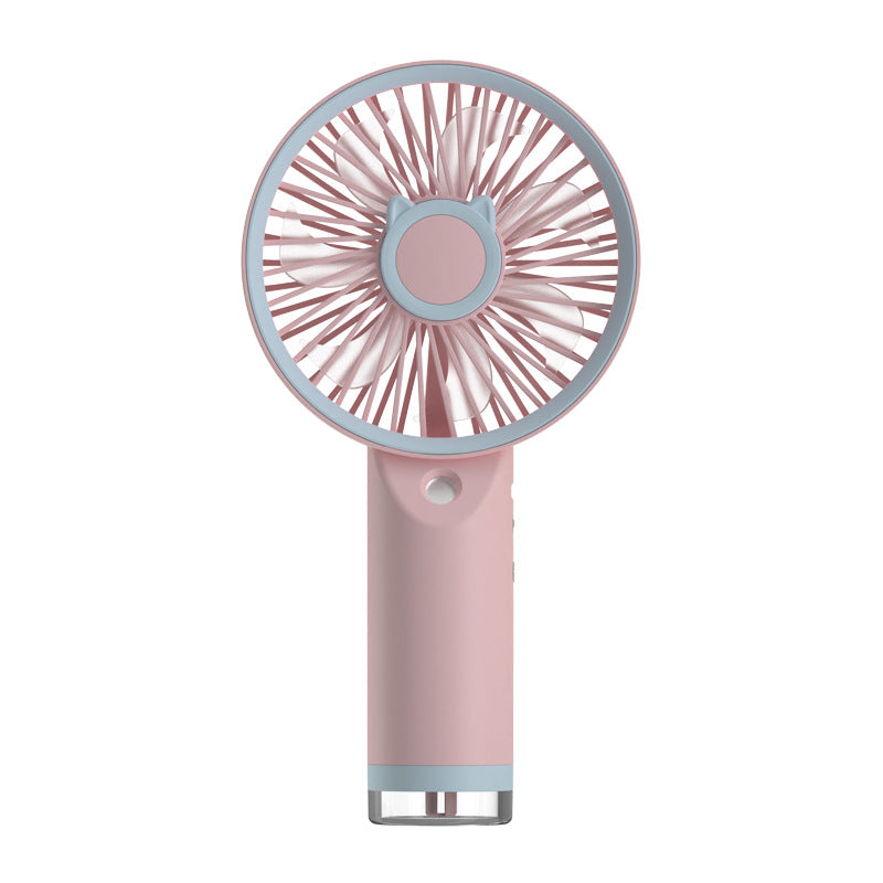 Ladies Portable Hand Fan with Cat Ears Bowlift