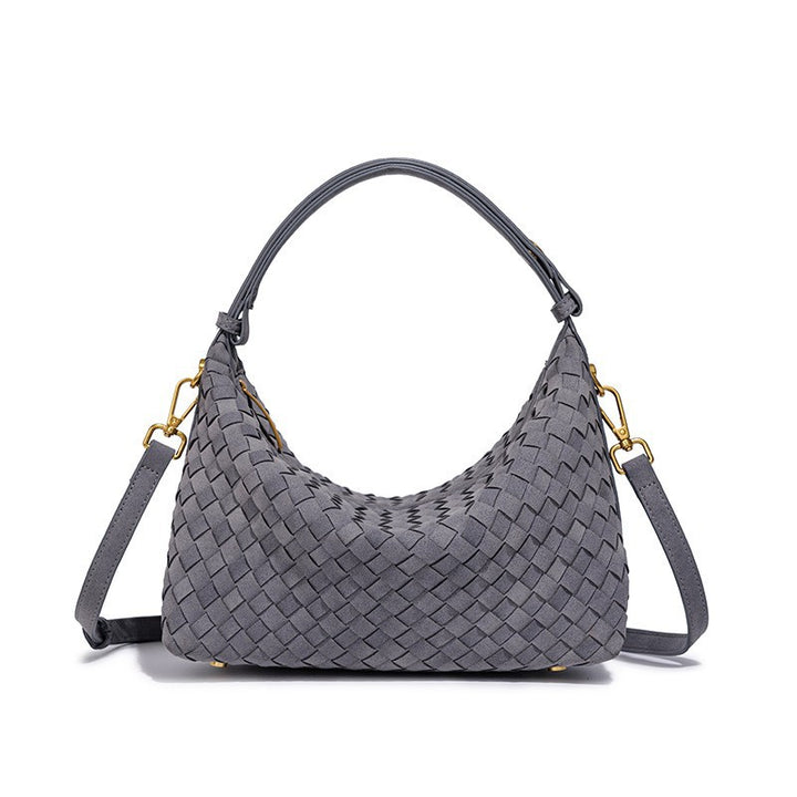 Woven Suede Hobo Bag Bowlift