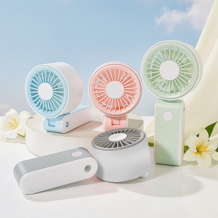 Cooling portable handheld bear-ear mini fan with adjustable tilt USB rechargeable desktop stand Bowlift