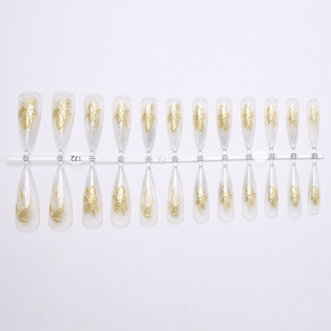 Floral-Inspired Press-On Nail Set Bowlift