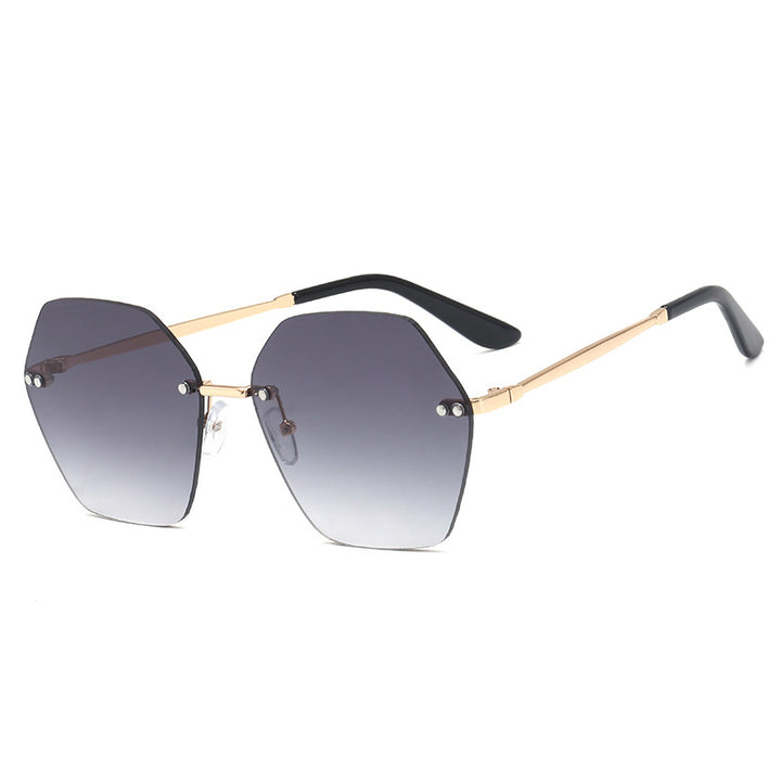 Women's hexagonal sunglasses with elegant metal frame Bowlift