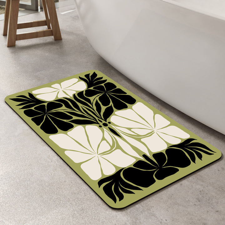 Floral Print Area Rug Bowlift