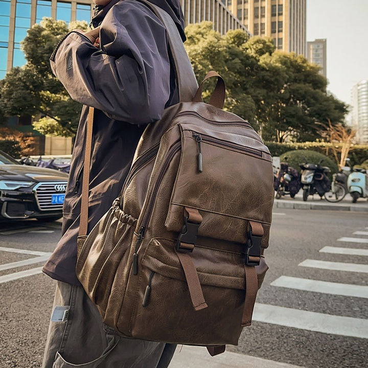 Leather Multi-Functional Backpack Bowlift