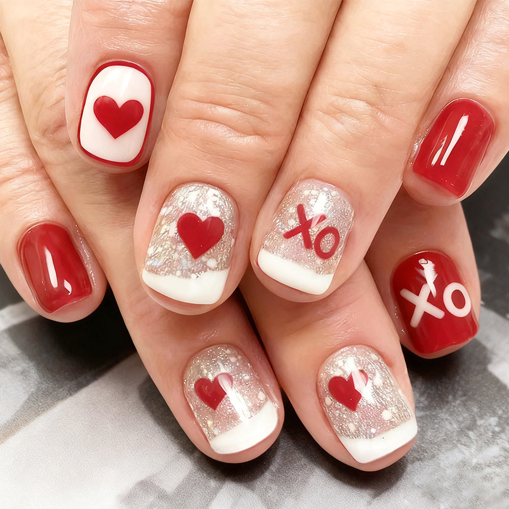 Romantic Heart-themed Nail Art Set Bowlift