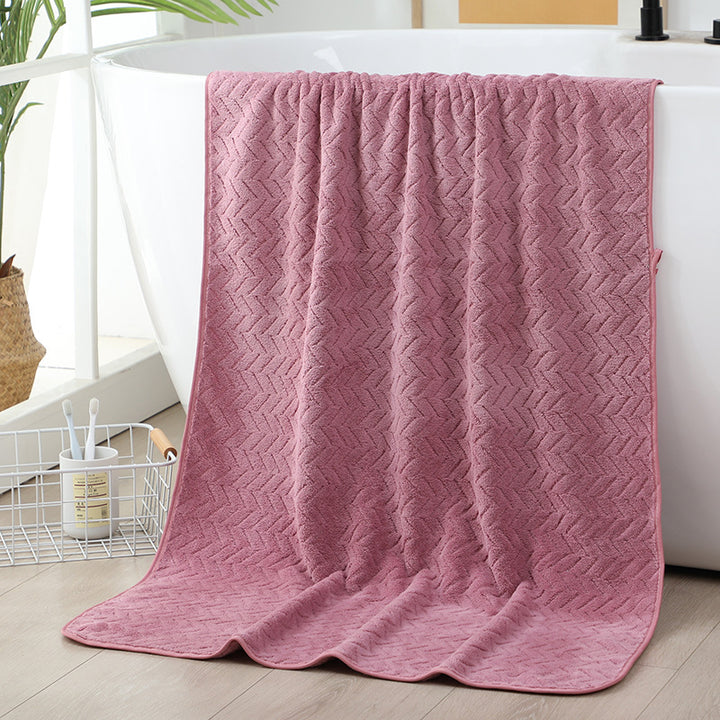 Ultra-Soft Microfiber Jacquard Bath Towel Bowlift