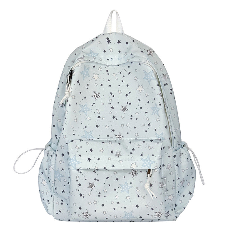 Backpack with Thoughtful Compartments and Trendy Star Motif Bowlift