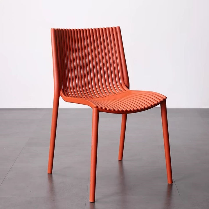 Contemporary Slatted Dining Chair Bowlift