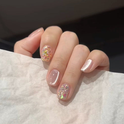 Artistic nail designs with glitter accents Bowlift