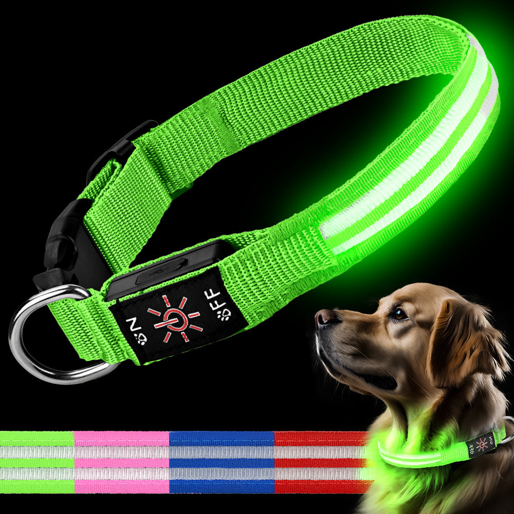LED Rechargeable Reflective Dog Safety Collar Bowlift