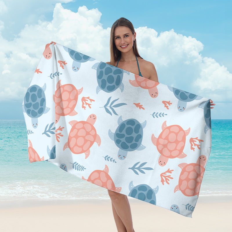 Beach towel with maritime star pattern Bowlift