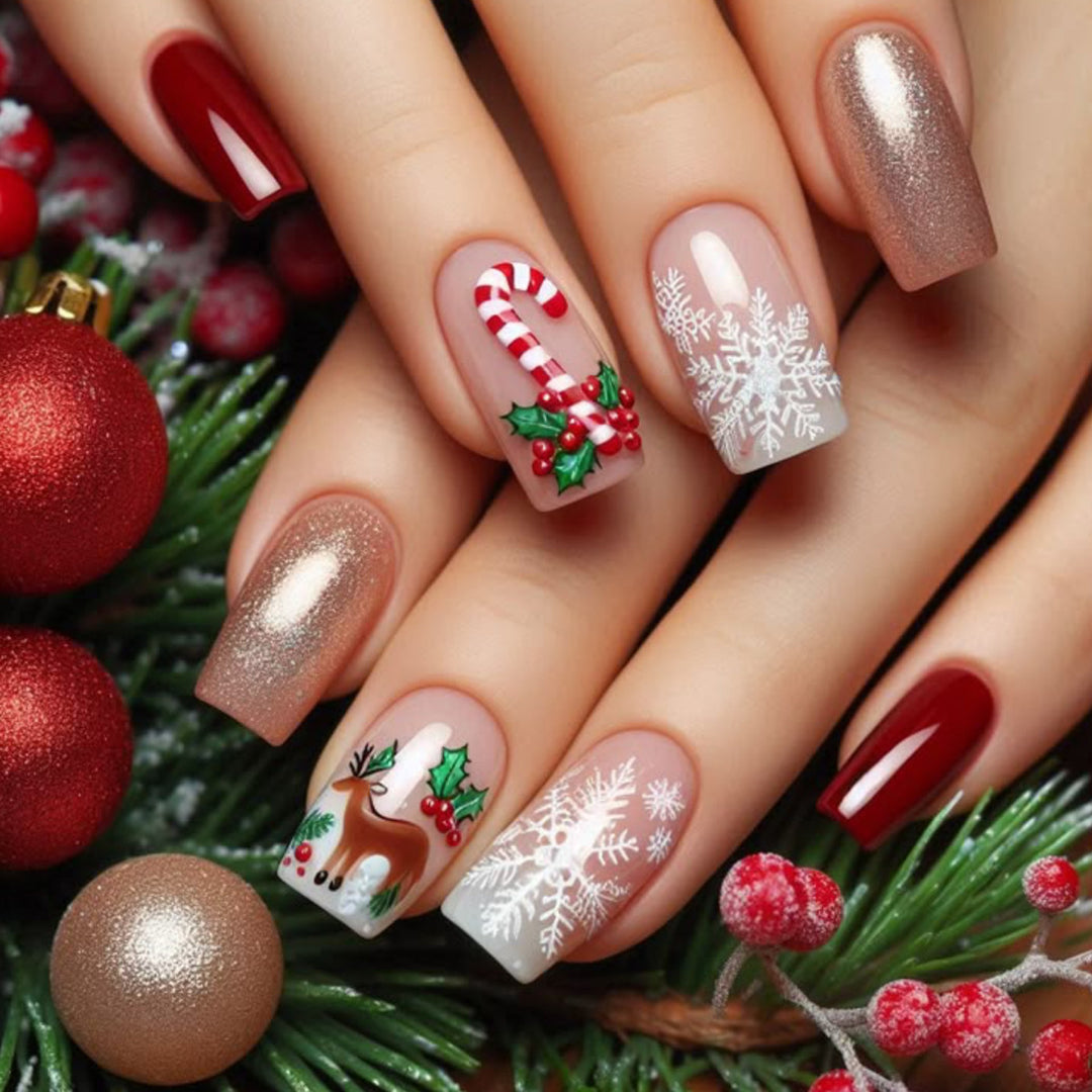 Festive Holiday-Themed Nail Art Extensions Bowlift 1789713372