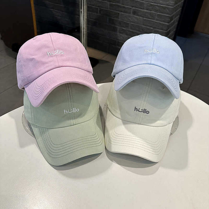 Unisex Casual Cotton Baseball Cap with Embroidered Message Bowlift