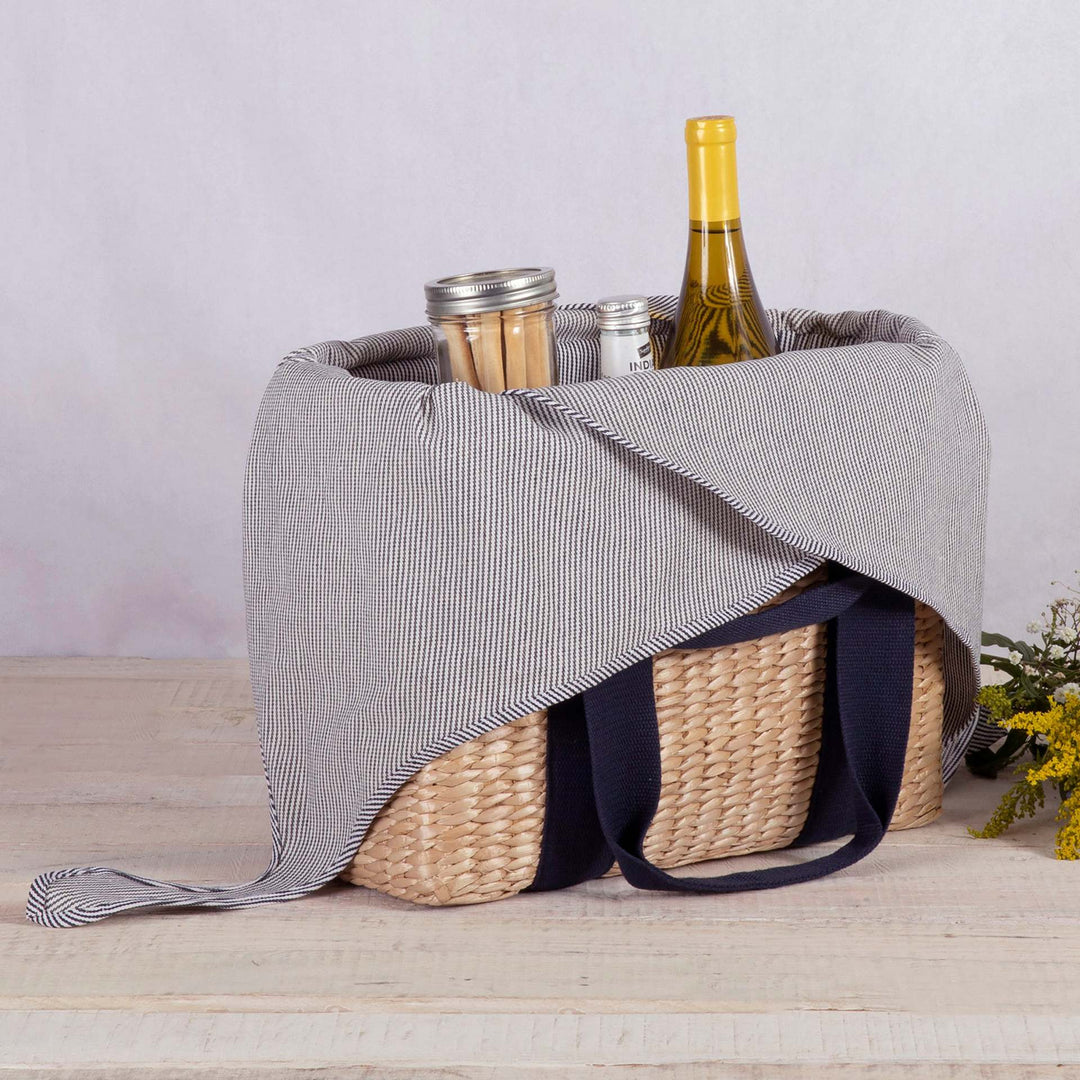Women's Handwoven Basket with Removable Fabric Cover Bowlift